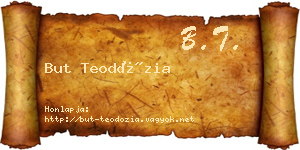But Teodózia névjegykártya